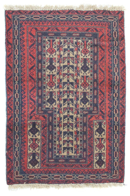 Tapis Belutsch - 121 x 81 cm - rouge