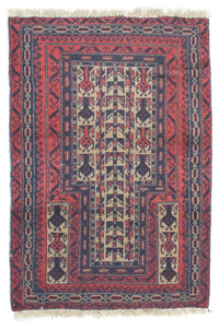 Tapis Belutsch - 121 x 81 cm - rouge