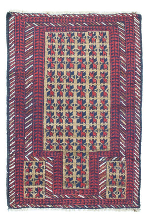 Tapis Belutsch - 117 x 74 cm - rouge