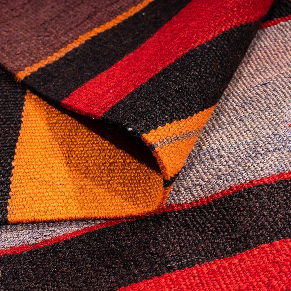 Tapis Kelim - Vieux carré  - 145 x 140 cm - multicolore