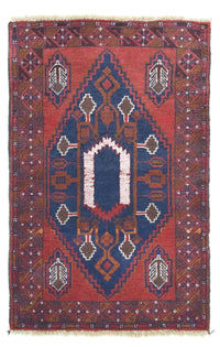 Tapis Belutsch - 131 x 82 cm - bleu