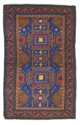 Tapis Belutsch - 137 x 81 cm - bleu
