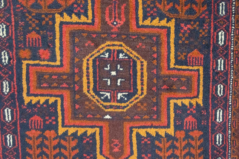 Tapis Belutsch - 133 x 82 cm - bleu