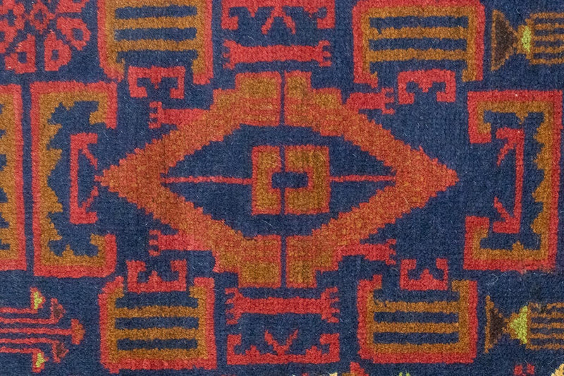 Tapis Belutsch - 135 x 81 cm - bleu