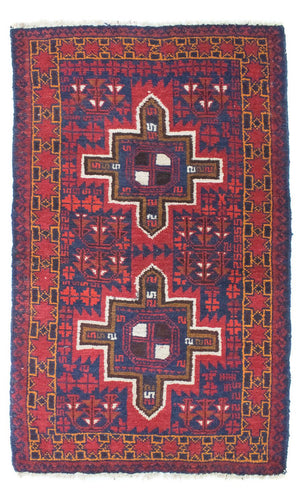 Tapis Belutsch - 124 x 76 cm - bleu