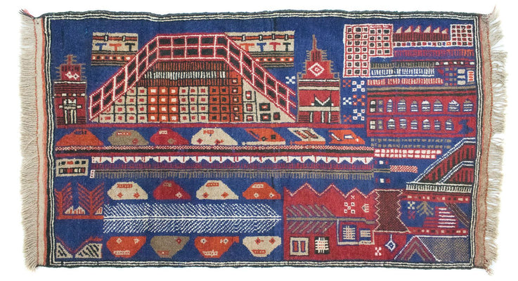 Tapis Belutsch - 150 x 91 cm - multicolore