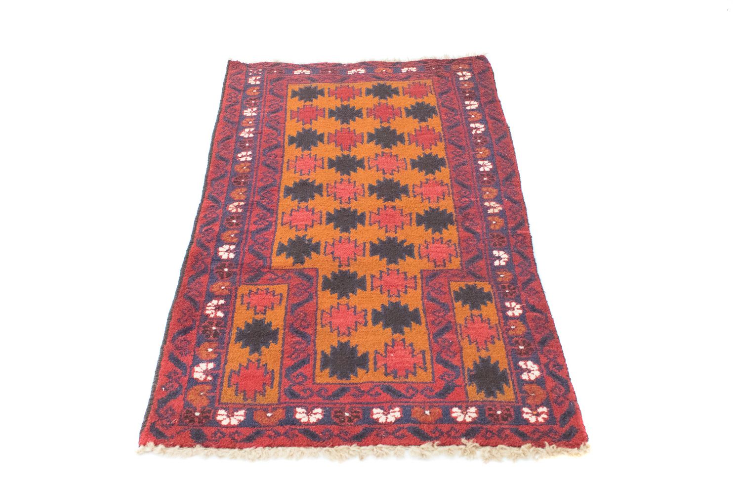 Tapis Belutsch - 126 x 77 cm - orange