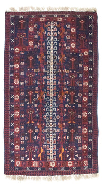 Tapis Belutsch - 140 x 87 cm - bleu