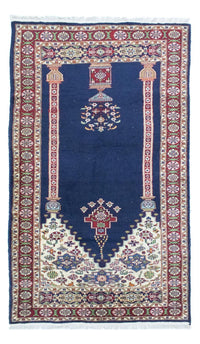 Tapis Turkaman - 167 x 100 cm - bleu