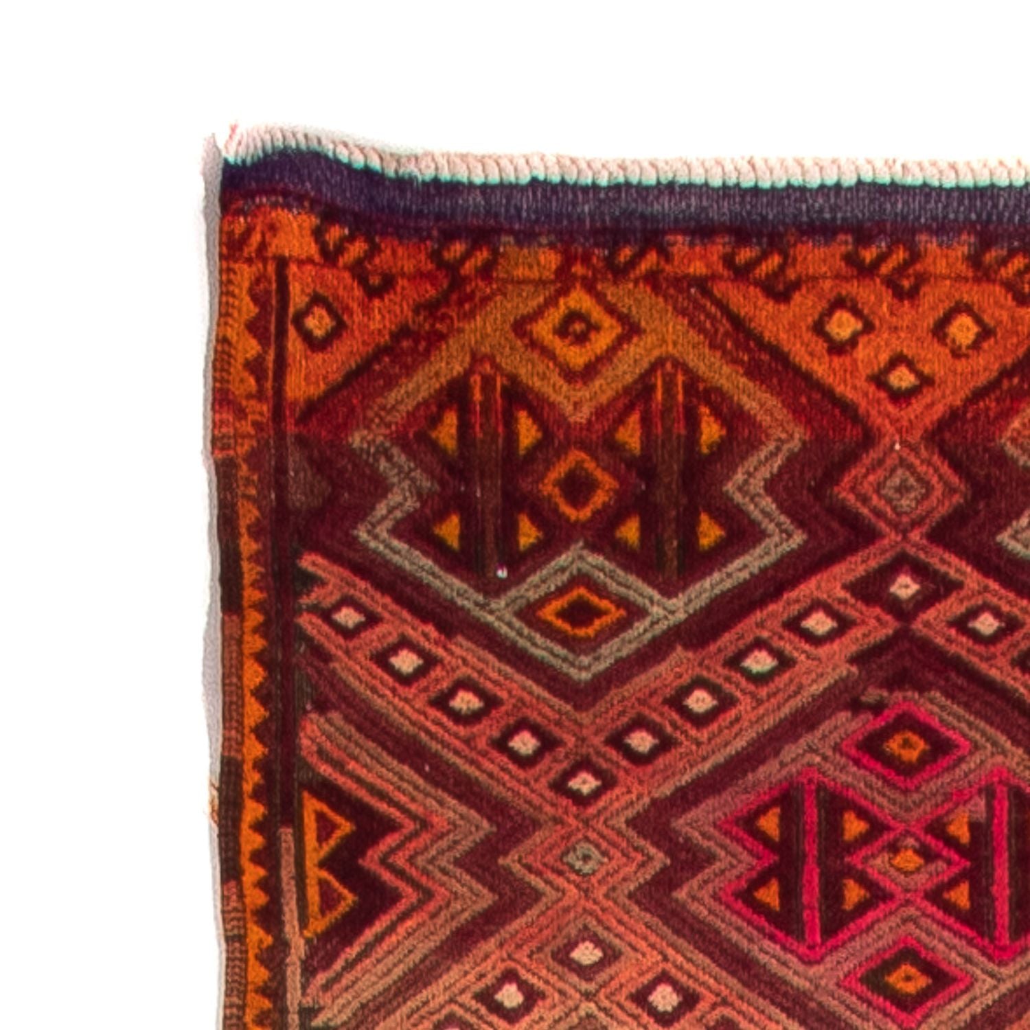 Tapis de couloir Tapis Kelim - Vieux - 400 x 75 cm - multicolore