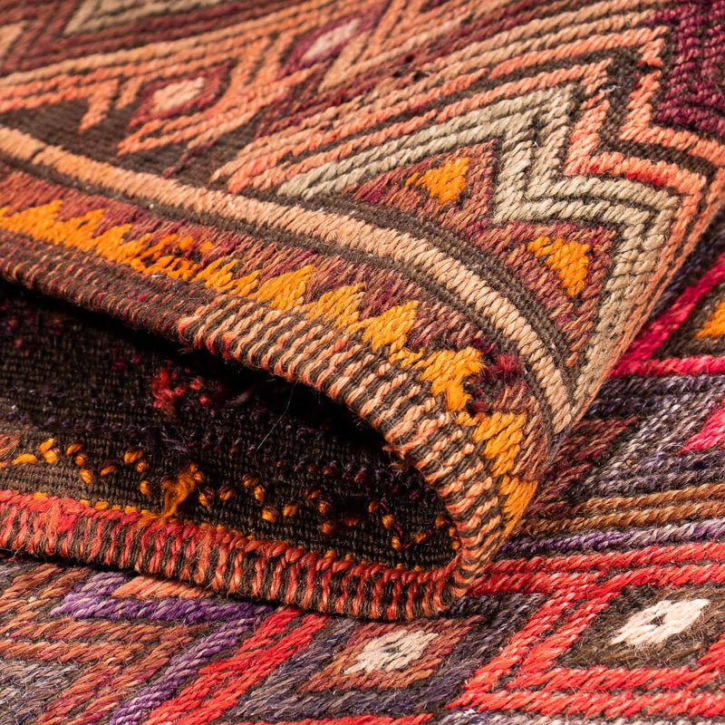 Tapis de couloir Tapis Kelim - Vieux - 400 x 75 cm - multicolore