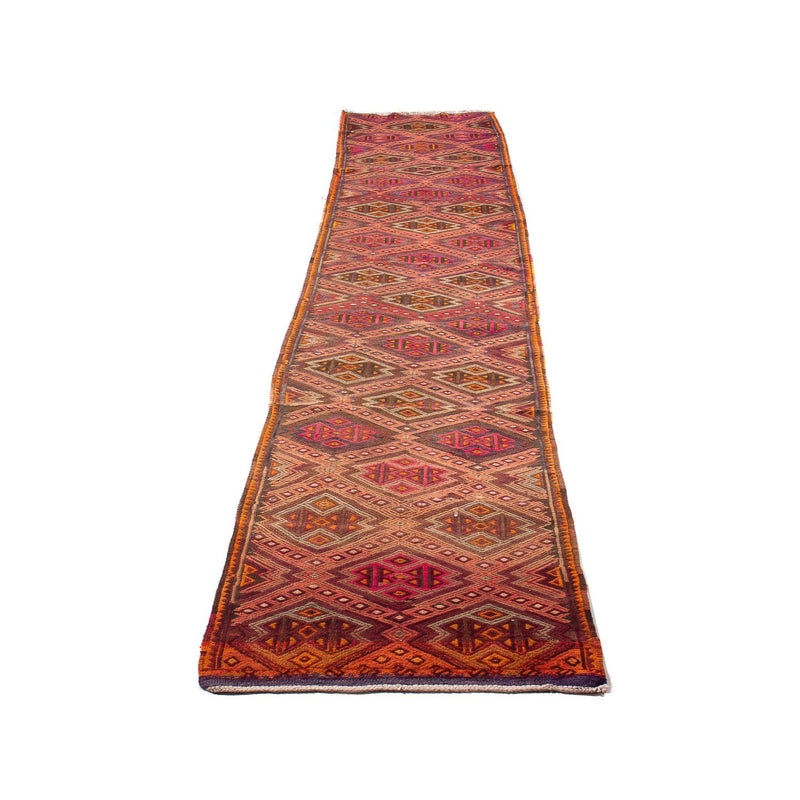 Tapis de couloir Tapis Kelim - Vieux - 400 x 75 cm - multicolore