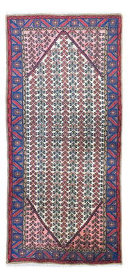 Tapis persan - Nomadic - 197 x 93 cm - bleu