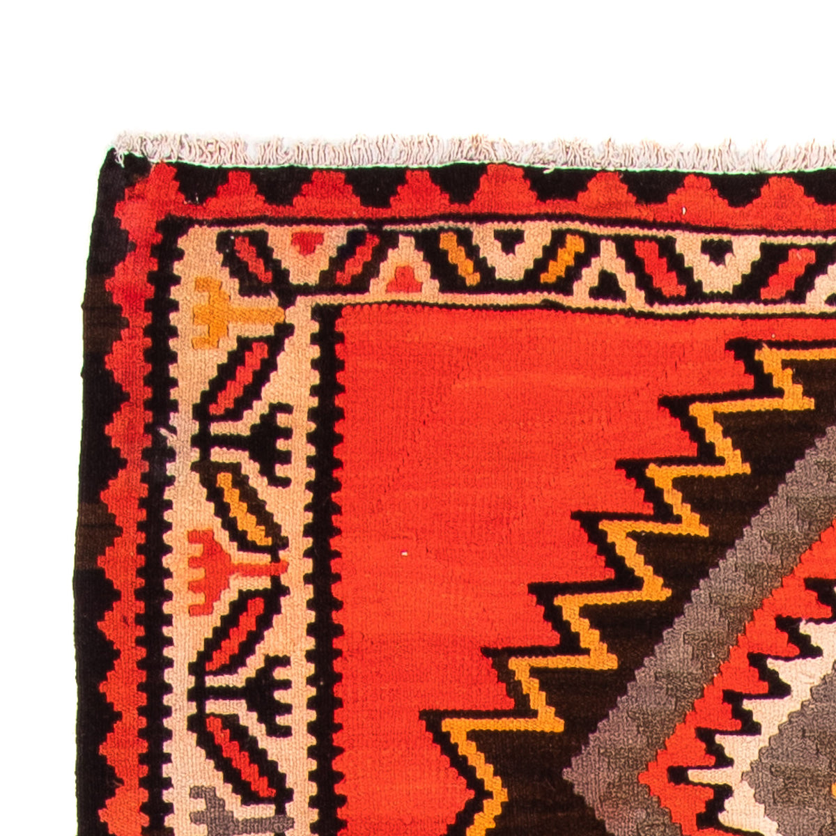 Tapis de couloir Tapis Kelim - Vieux - 275 x 140 cm - multicolore