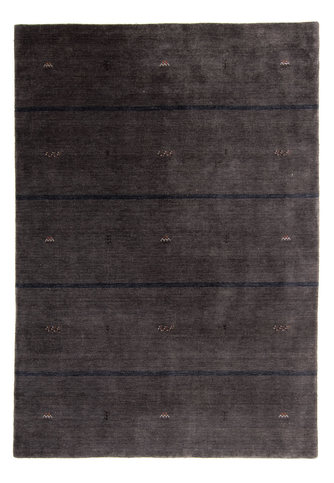Tapis Gabbeh - Loribaft Softy - 218 x 171 cm - marron foncé