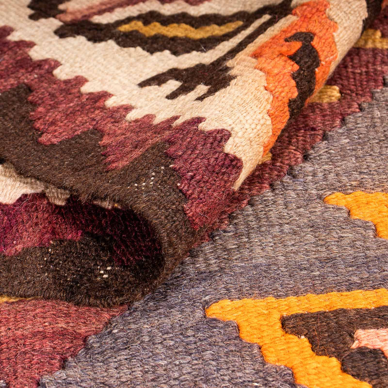 Tapis de couloir Tapis Kelim - Vieux - 265 x 140 cm - multicolore