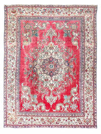 Tapis persan - Tabriz - 393 x 285 cm - rouge