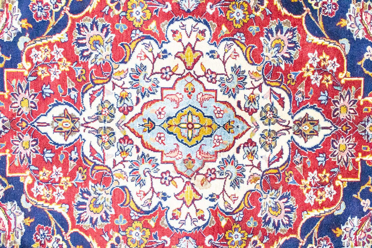Tapis persan - Keshan - 367 x 285 cm - bleu foncé