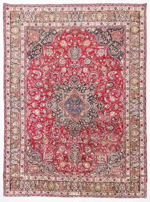 Tapis persan - Keshan - 377 x 282 cm - rouge