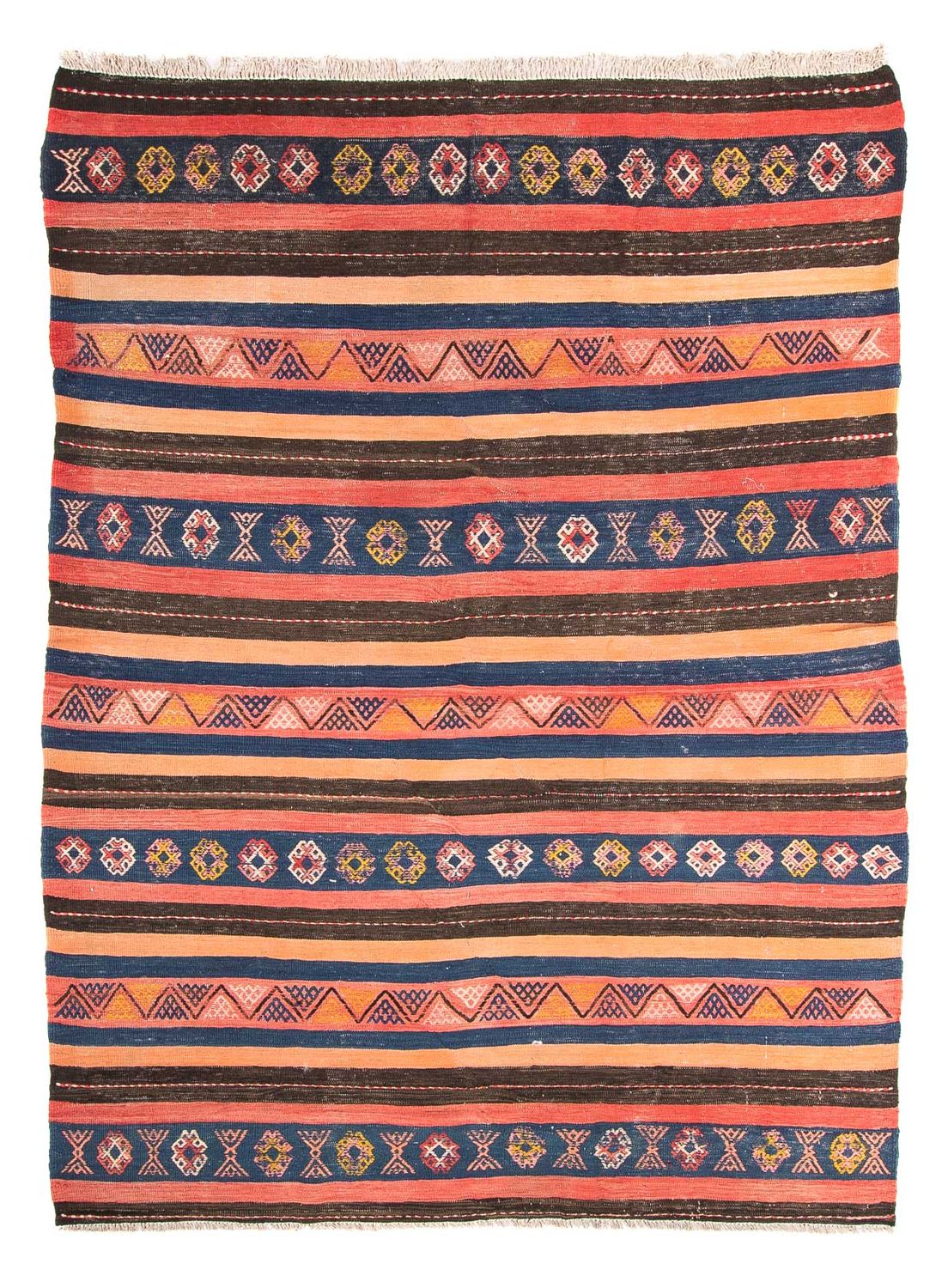 Tapis Kelim - Vieux - 220 x 155 cm - multicolore