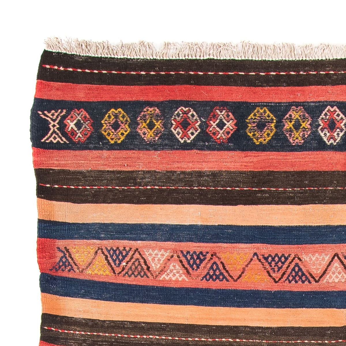 Tapis Kelim - Vieux - 220 x 155 cm - multicolore