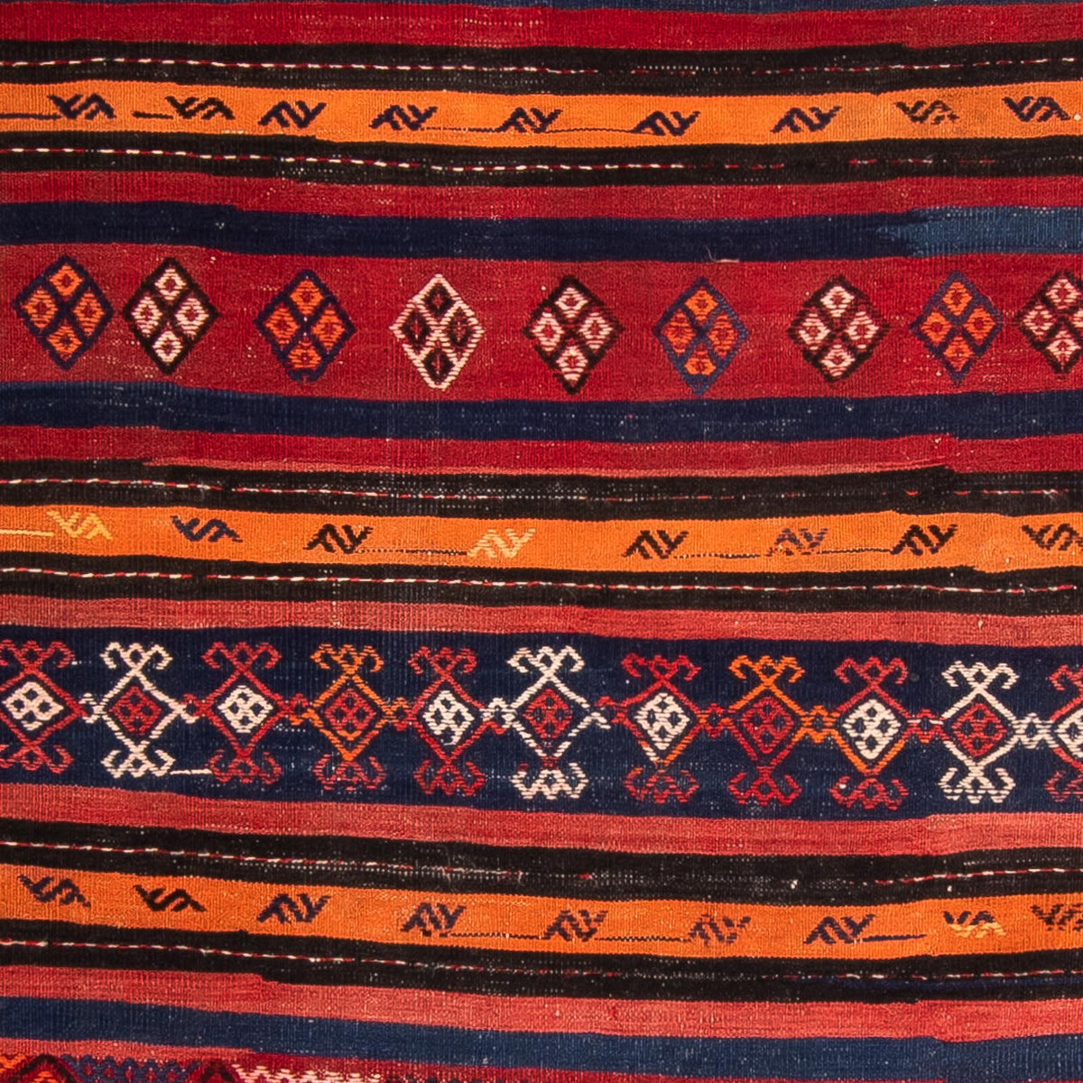 Tapis de couloir Tapis Kelim - Vieux - 325 x 130 cm - multicolore