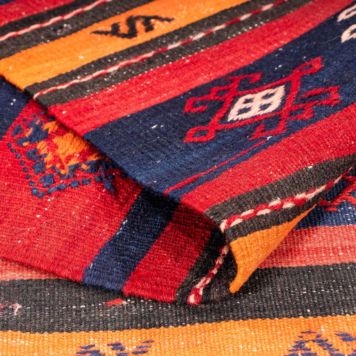 Tapis de couloir Tapis Kelim - Vieux - 325 x 130 cm - multicolore