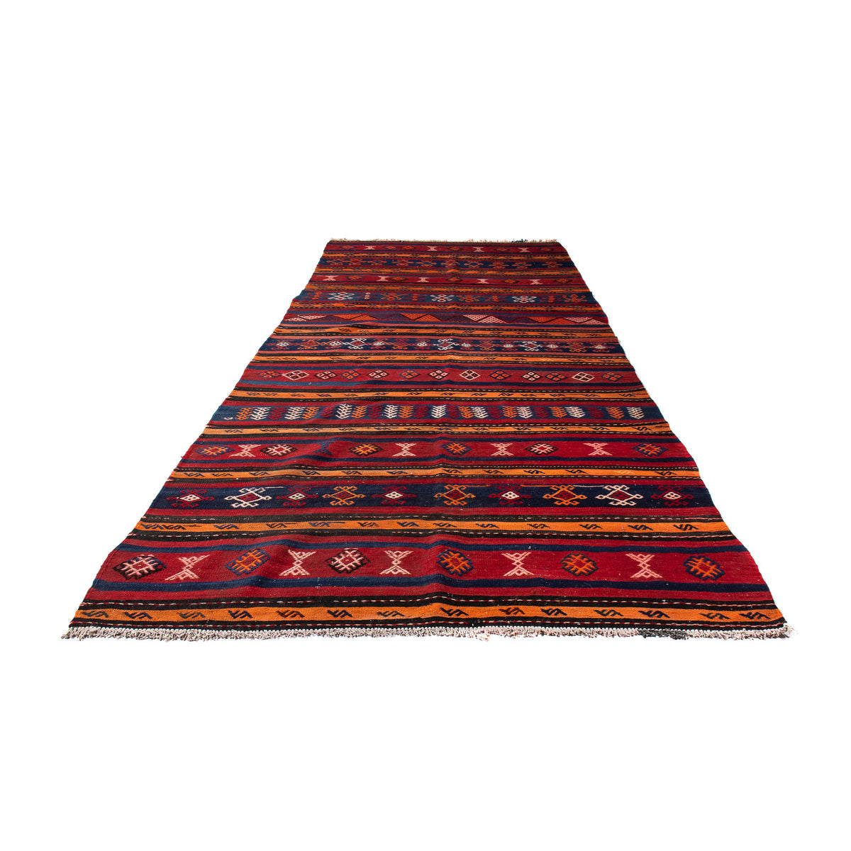 Tapis de couloir Tapis Kelim - Vieux - 325 x 130 cm - multicolore