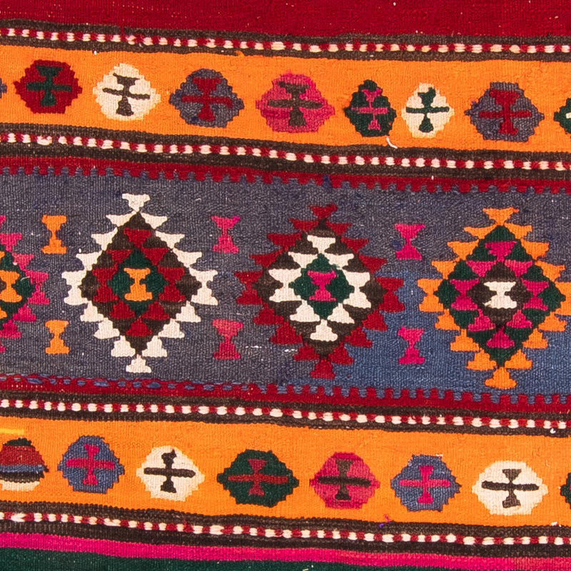 Tapis de couloir Tapis Kelim - Vieux - 350 x 140 cm - multicolore