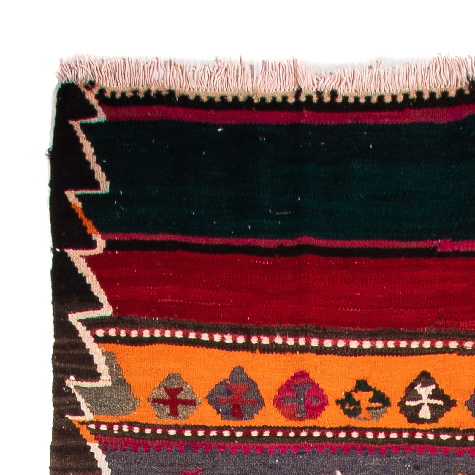 Tapis de couloir Tapis Kelim - Vieux - 350 x 140 cm - multicolore