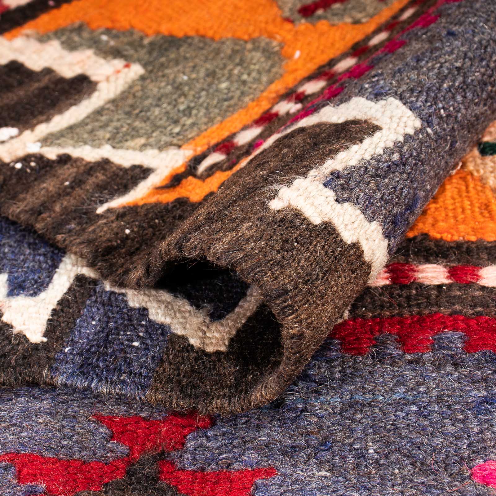 Tapis de couloir Tapis Kelim - Vieux - 350 x 140 cm - multicolore