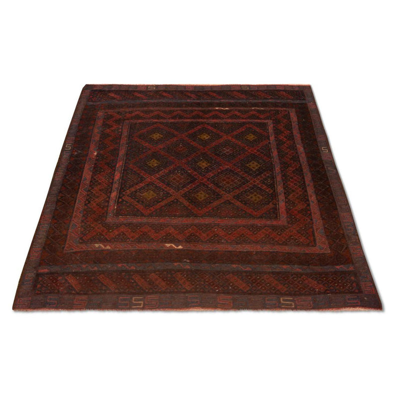Tapis Kelim - Oriental - 139 x 118 cm - marron