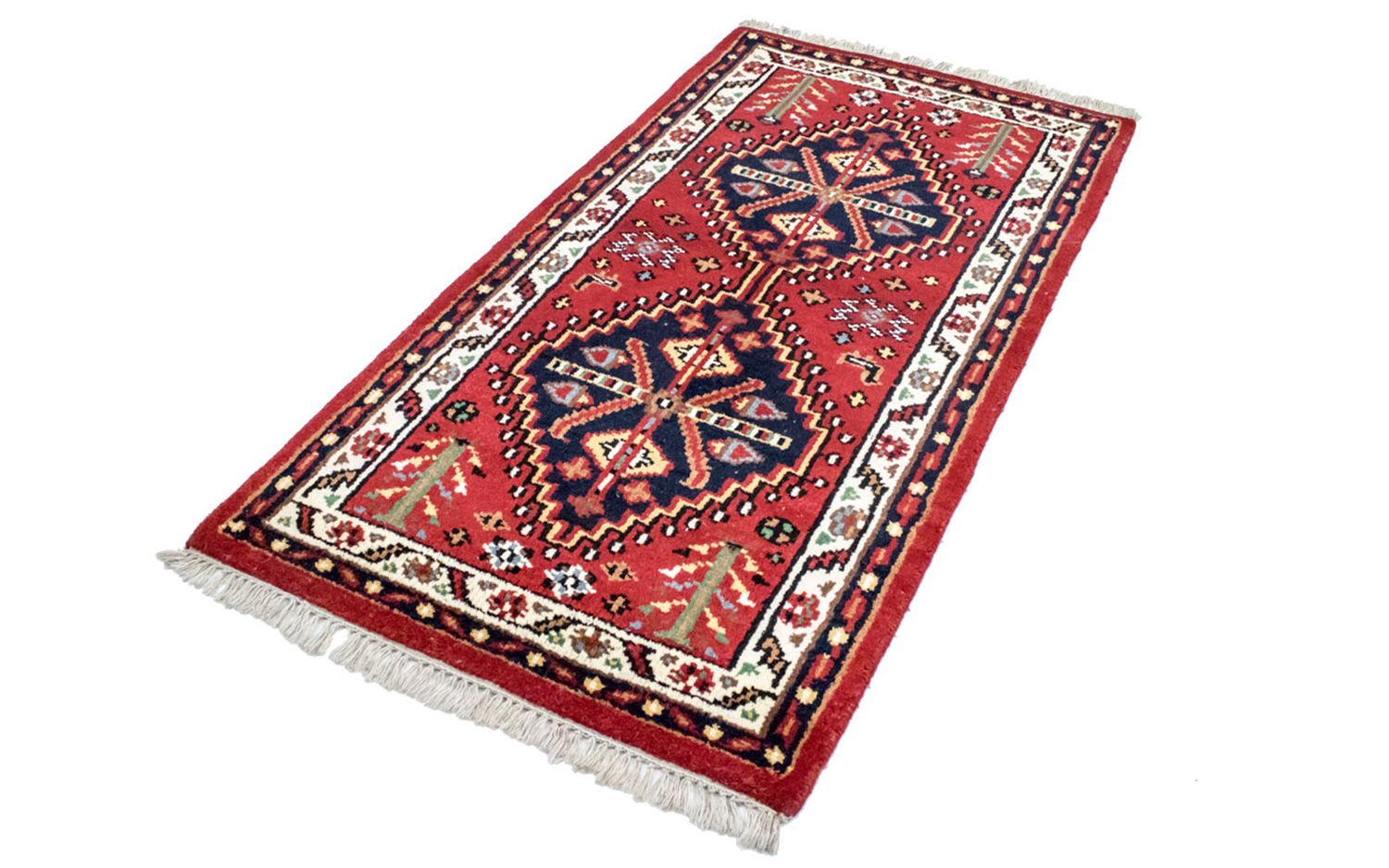 Tapis oriental - 160 x 90 cm - rouge