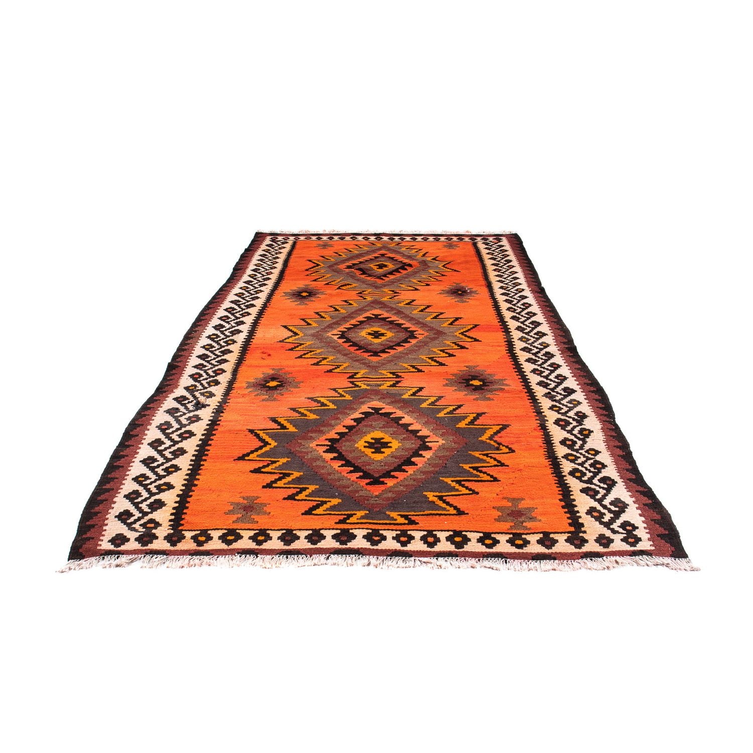Tapis de couloir Tapis Kelim - Vieux - 265 x 145 cm - multicolore