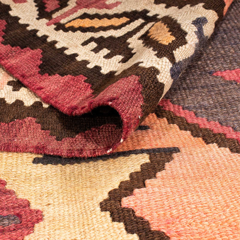Tapis de couloir Tapis Kelim - Vieux - 265 x 140 cm - multicolore