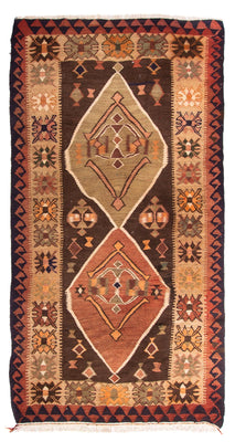 Tapis de couloir Tapis Kelim - Vieux - 310 x 180 cm - multicolore