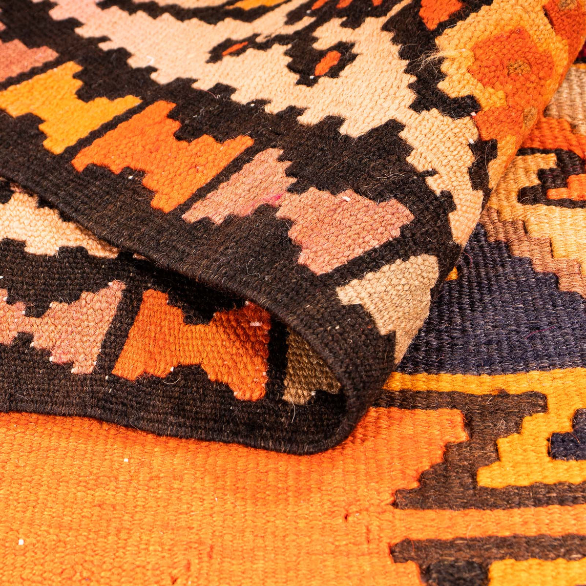 Tapis de couloir Tapis Kelim - Vieux - 290 x 140 cm - multicolore