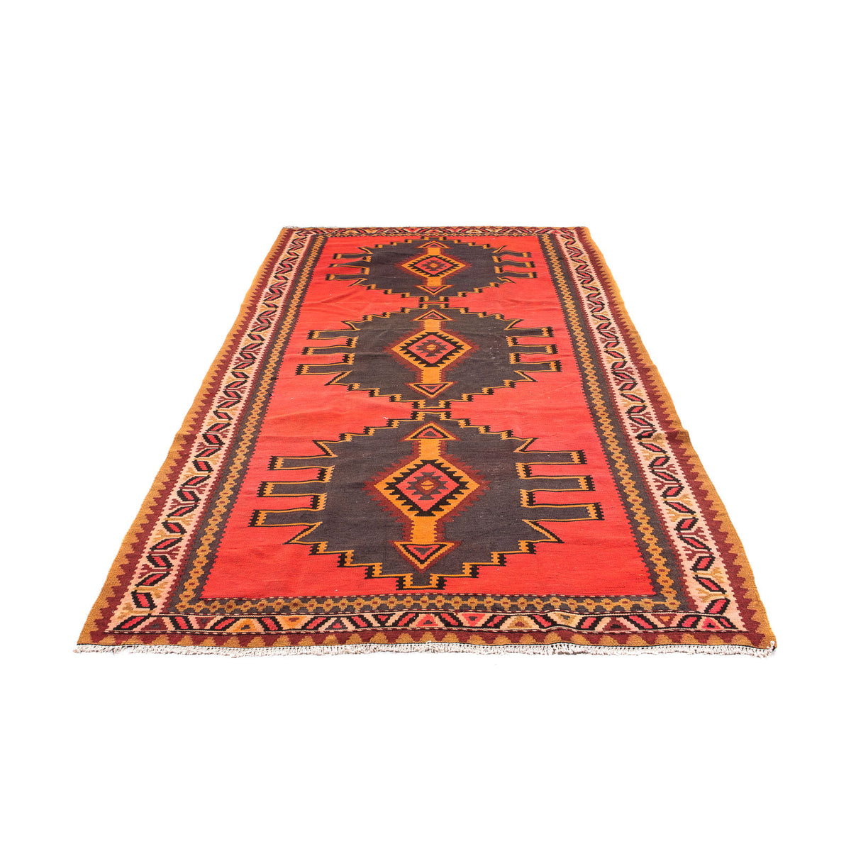 Tapis de couloir Tapis Kelim - Vieux - 290 x 150 cm - multicolore