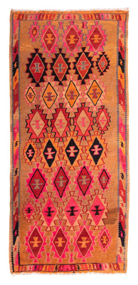 Tapis de couloir Tapis Kelim - Vieux - 308 x 145 cm - multicolore