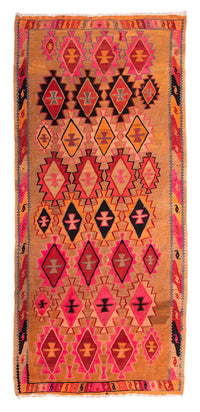 Tapis de couloir Tapis Kelim - Vieux - 308 x 145 cm - multicolore