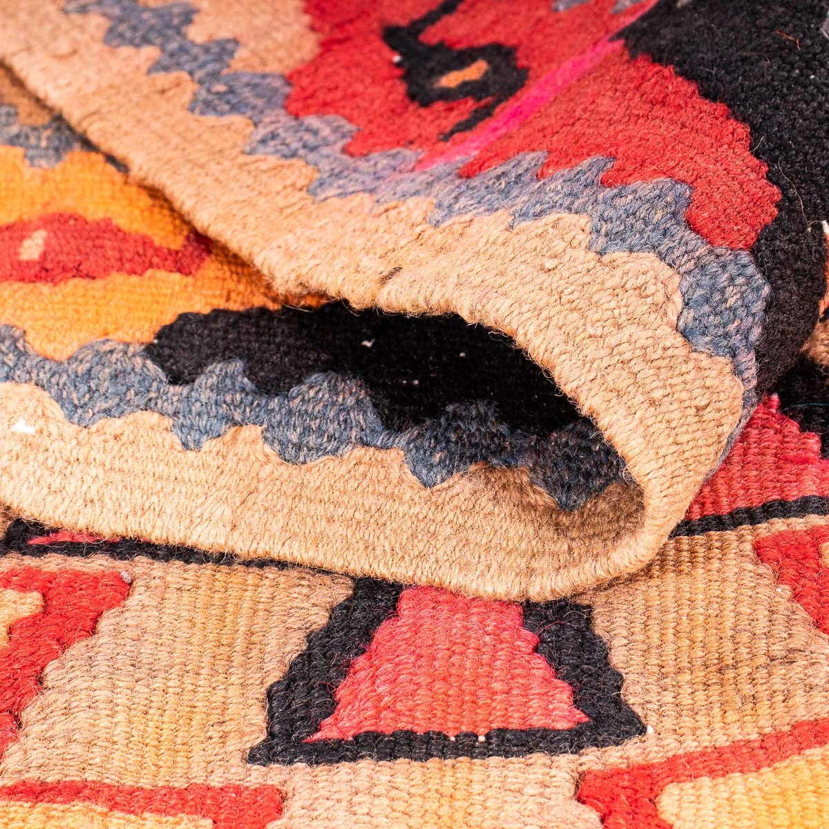 Tapis de couloir Tapis Kelim - Vieux - 308 x 145 cm - multicolore