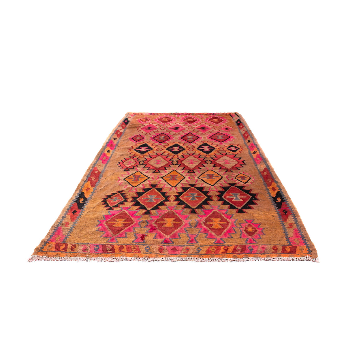 Tapis de couloir Tapis Kelim - Vieux - 308 x 145 cm - multicolore