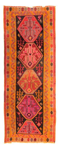 Tapis de couloir Tapis Kelim - Vieux - 355 x 142 cm - multicolore