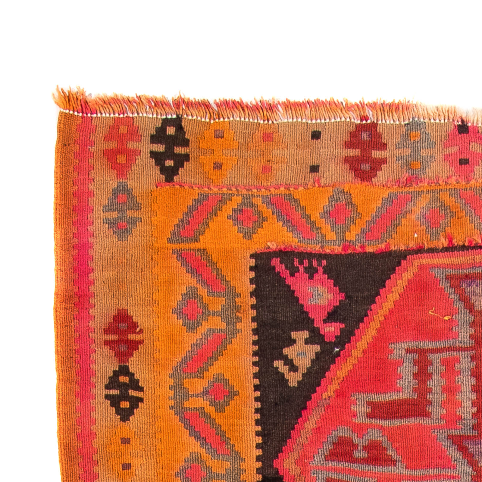 Tapis de couloir Tapis Kelim - Vieux - 355 x 142 cm - multicolore