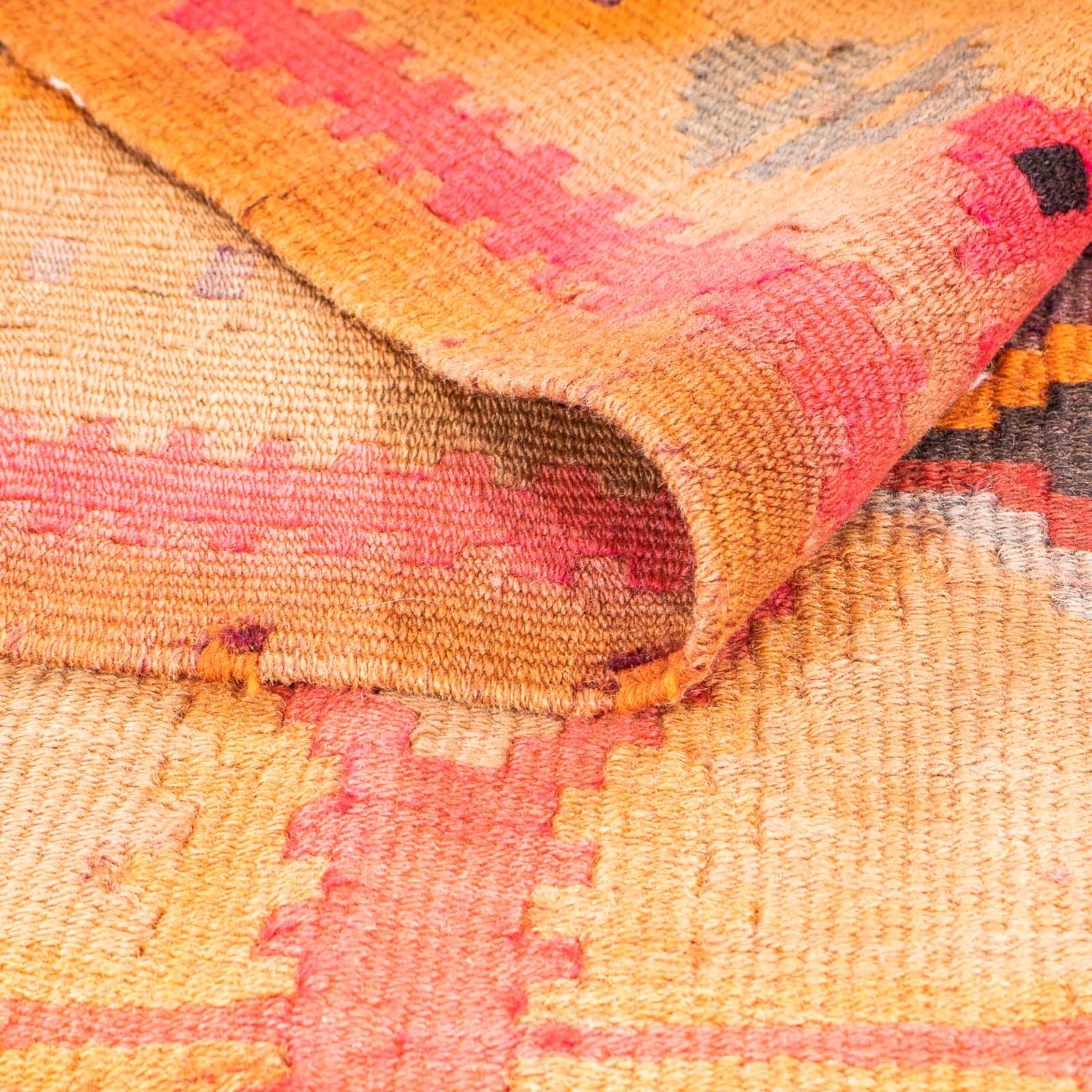 Tapis de couloir Tapis Kelim - Vieux - 355 x 142 cm - multicolore