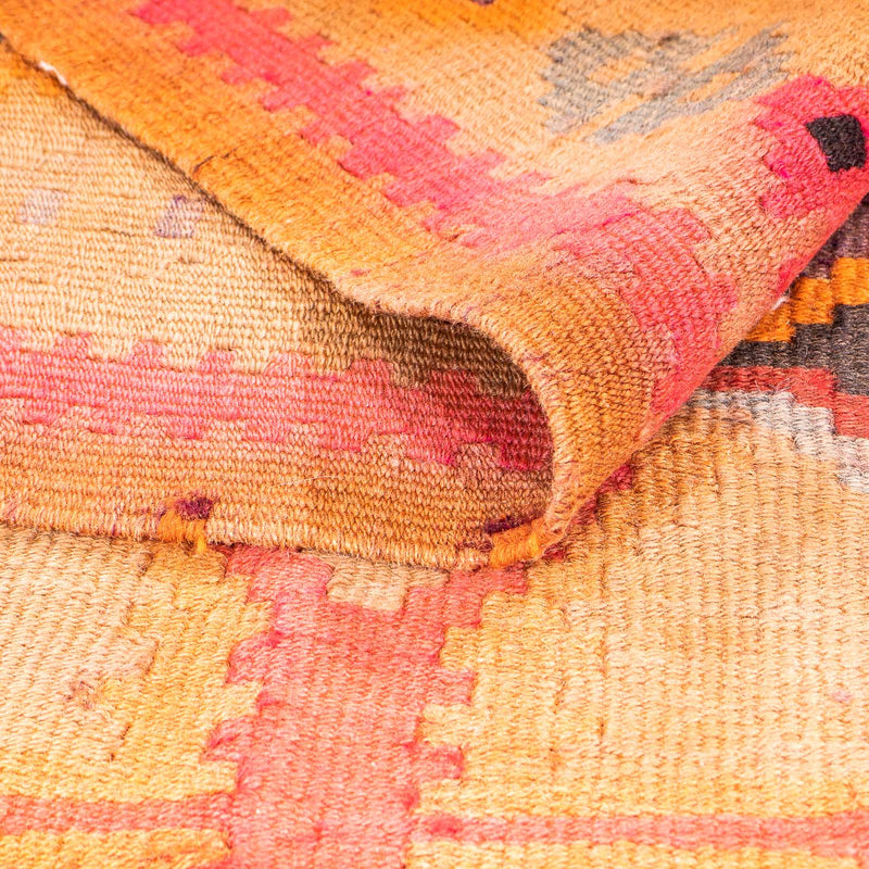 Tapis de couloir Tapis Kelim - Vieux - 355 x 142 cm - multicolore