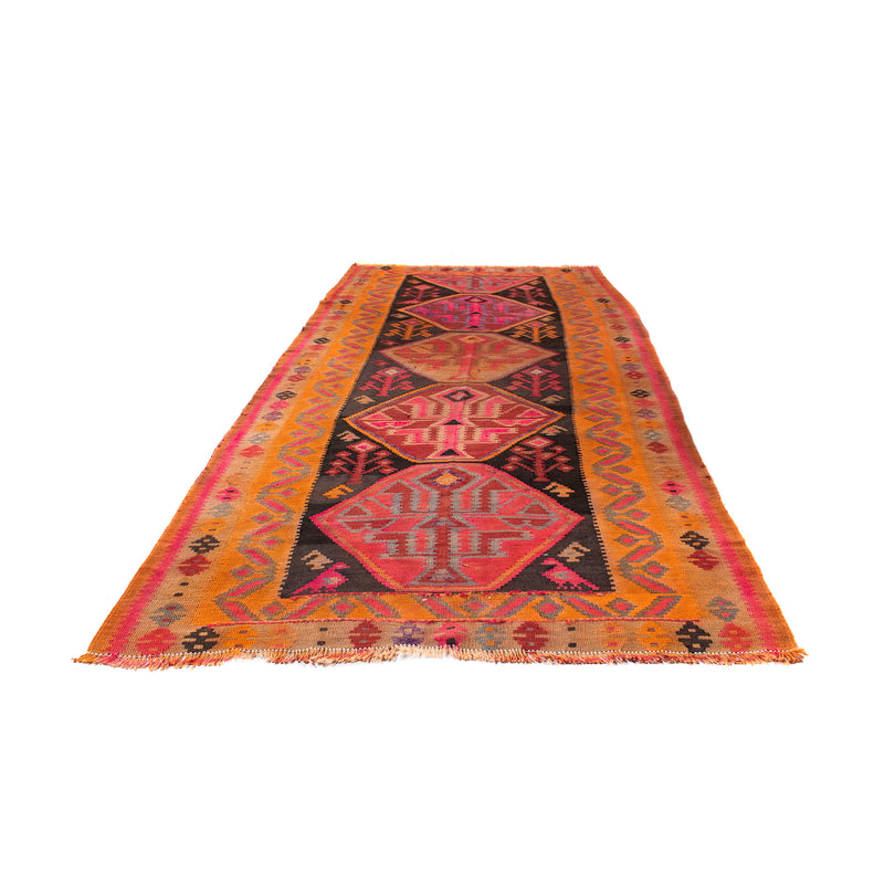 Tapis de couloir Tapis Kelim - Vieux - 355 x 142 cm - multicolore