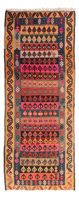 Tapis de couloir Tapis Kelim - Vieux - 350 x 140 cm - multicolore