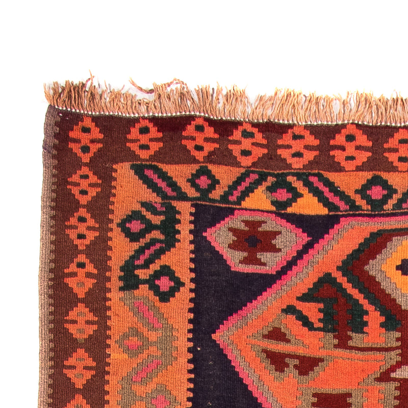 Tapis de couloir Tapis Kelim - Vieux - 320 x 145 cm - multicolore