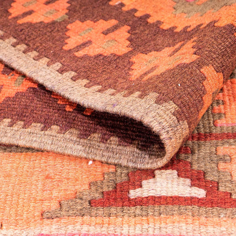 Tapis de couloir Tapis Kelim - Vieux - 320 x 145 cm - multicolore